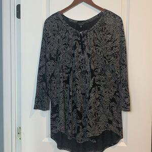 Lucky Brand keyhole paisley top